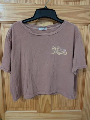 Billabong x The Salty Blonde Take Me to the Tropics Graphic Crop Tee Large thumbnail 2