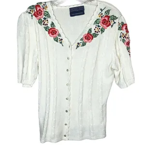 Vintage Herman Geist‎ Hand Embroidered Sweater thumbnail 1