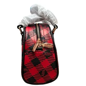 Von Dutch Mini Bowling Dome Satchel Handbag – Red & Black – NWT thumbnail 4