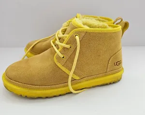 UGG Neumel Canary Yellow Suede Chukka Boots - Women's Size 8 thumbnail 1