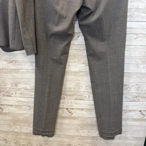Antonio Melani Womens Pant Suit 2 Piece Gray 3 Button Raw Hem Trouser Topstitch thumbnail 15