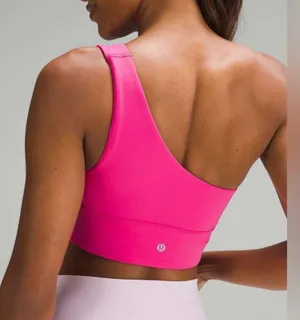 NWT Lululemon Align Asymmetrical Sports Bra Sonic Pink Color Size 12 A/B thumbnail 2