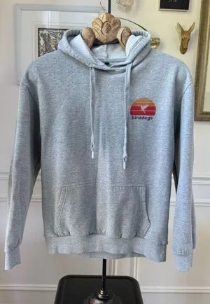 Birddogs Unisex Hoodie Grey Logo Pullover M thumbnail 1