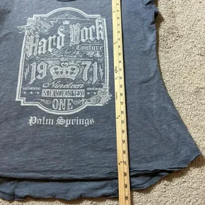 Hard‎ Rock Couture Palm Springs T Shirt Women's Graphic Tee Gray EST 1971 Grunge thumbnail 4