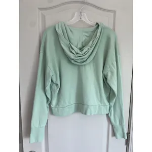 Sweaty Betty Restful After Class Hoodie Sage Green V-Neck Thumbhole Sweatshirt S thumbnail 8