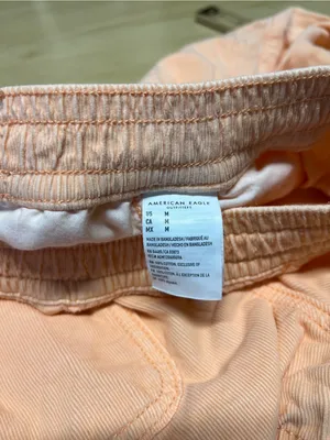 American Eagle High-Waisted Corduroy Sport Shorts Neon Peach Size M thumbnail 9
