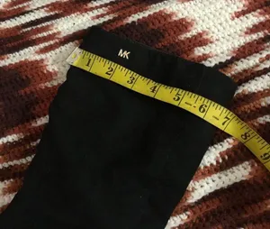 Steve Madden Fia Aven Grunge Black faux suede leather knee-high riding boots MK gold logo #gothic #whimsygoth boho western indie hippie country #harness #campus #riding equestrian festival biker thumbnail 6