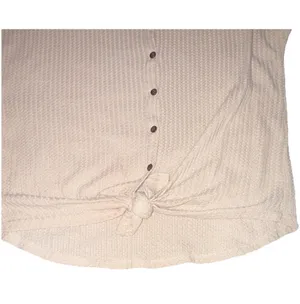 Unbranded Waffle Knit Top Tan Size L thumbnail 2