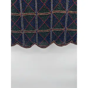 VTG Stenay Silk‎ Holiday Beaded Blouse Short Sleeve Embellished Women's Top L thumbnail 5
