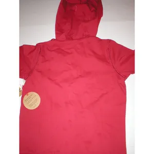 New Womens Designer True Religion Patch Hoodie Jacket Baseball Stitch Red XS NWT thumbnail 7