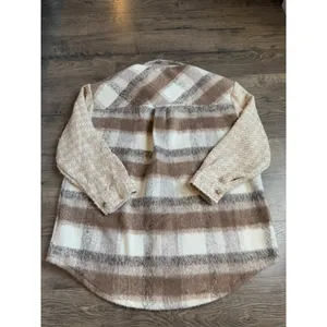 EUC Womens SOUTHERN GRACE timeless tweed‎ shacket shirt button plaid size XL thumbnail 5