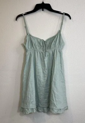Princess Polly Of Love Mini Dress Sage Size 4 thumbnail 4