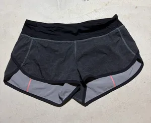 Lululemon grey Black Performance Running Shorts 6 thumbnail 1