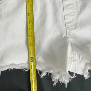 American Eagle White Denim Rainbow Strap Shortalls Overalls NWT thumbnail 12