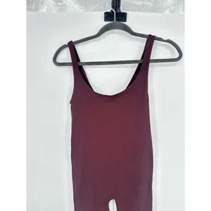 FP Free People MOVEMENT Biker Short One‎ Piece Size M/L Burgundy Sexy Active Gym thumbnail 2