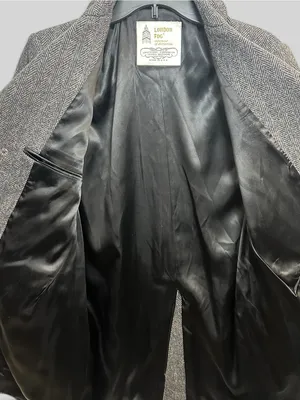 London Fog Women's Charcoal Herringbone Single-Breasted Trench Coat thumbnail 9