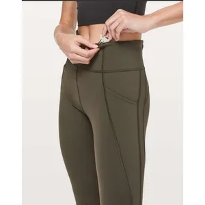 Lululemon Time To‎ Sweat Crop *23" Dark Olive Size 8 thumbnail 11