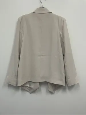 Quince Stretch Crepe Open Blazer Light Cream size XS thumbnail 3