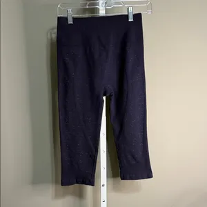 Lululemon Free‎ To Flow Crop Legging Midnight Navy/White Size 4 thumbnail 3