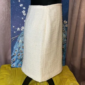Vintage Ann Taylor Size 4 Wool Blend Cream Skirt thumbnail 4