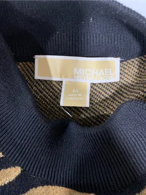 Michael Kors Short Sleeve Animal Prink Sweater Top - Size Medium thumbnail 4