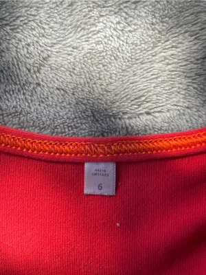 Lululemon tank top hip length red yoga Pilates gym outdoor activewear size 6 thumbnail 4