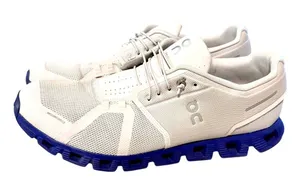 On Cloud 5 Men’s Running Sneakers Low Top Mesh Lace-Up Frost/Indigo 59-98535 thumbnail 1