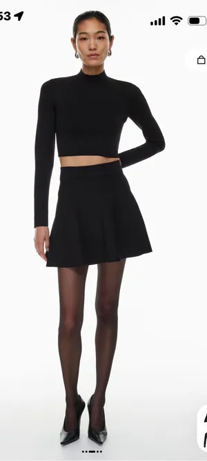 New With Tags Aritzia Babaton Sculpt Knit Elevator Skirt Sz L thumbnail 1