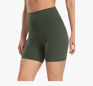 NEW High Waisted Yoga 6” inseam Workout Athletic Running Shorts M thumbnail 3