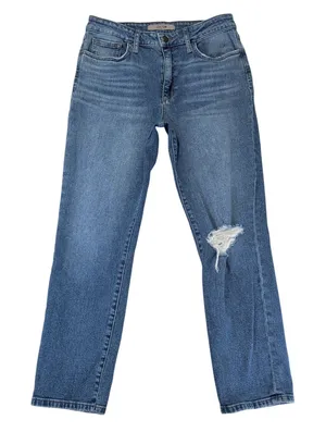 Joe's Jeans Women 28 Medium Indigo Straight Leg Distressed Denim 45GXLLT65994‎ thumbnail 1