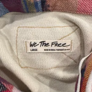 FREE PEOPLE Isabelle Plaid Trim Thermal Henley In Mink Combo Size Large thumbnail 9