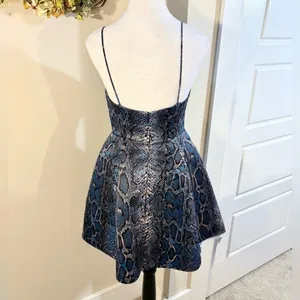 LOVERS + FRIENDS Young Love Fit & Flare Mini Dress in Night Python~Small 🧡 thumbnail 6