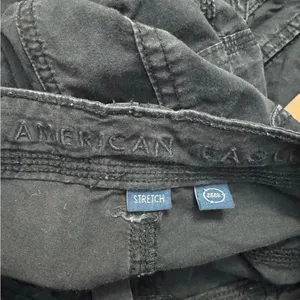 American Eagle Black Baggy Jogger Pants Jeans Women’s 0 thumbnail 3