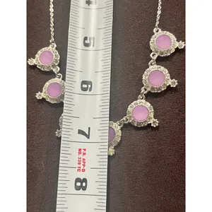 Vintage Lia Sophia Crystal Statement Necklace thumbnail 4