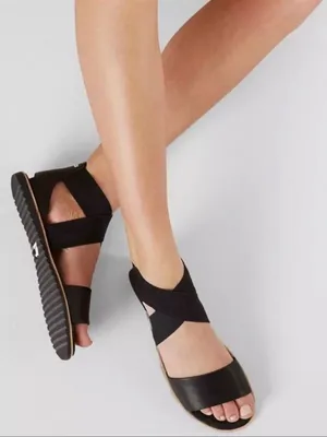 Sorel Ella Leather Cross Ankle Sandals thumbnail 1