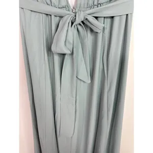 Show Me Your Mumu Jenn Maxi Dress in Silver Sage Crisp Blue‎ V Neck| XL | NWT thumbnail 12