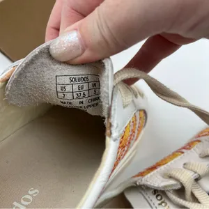 Soludos Hot Stuff Ibiza Platform Sneaker Womens Size 7 White‎ Multi Lace-Up NEW thumbnail 6