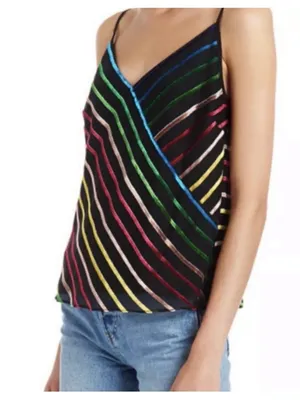 AMANDA UPRICHARD Mattie Velvet Rainbow Tank/Top Small thumbnail 3