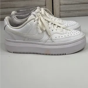 NIKE Women's Court Vision Alta Platform Sneakers White-9 thumbnail 2