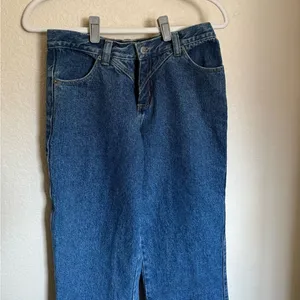 American Vintage Vintage Western Rough Rider Double Metallic Buckled Back Bootcut‎ jeans sz 28 thumbnail 4
