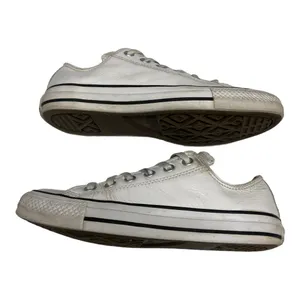 Converse Unisex Shoes 109058 Sz 7 Chuck Taylor All Star White Leather Low Top‎ thumbnail 4