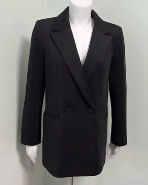 Good American Scuba 2.0 Black Blazer Size 1 Small thumbnail 4