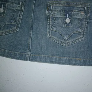 Miss Bisou S Y2K Stitched Star Flap Rivet Pockets Jeans Mini Skirt thumbnail 4