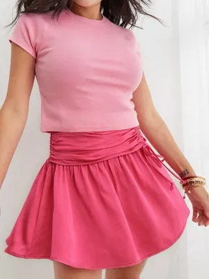 NEW Aerie Uptown Smocked Waist Coquette Preppy Vacation Resortwear Mini Skirt XS thumbnail 1