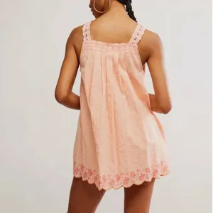 FREE PEOPLE new with tags Latecia Embroidered Mini / Spring Melon - small thumbnail 3