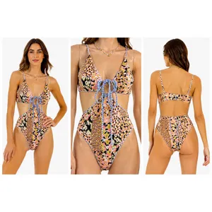 Maaji Lavender Gingham Reversible Trikini One-Piece Swimsuit size Small- NWT thumbnail 8