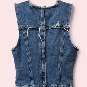 Zara TRF Patchwork Denim Short Dress Blue XS thumbnail 4