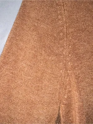 Zara Knit Sweater Womens Sz Med Brown Stretch‎ Gold Buttons Crewneck Basic thumbnail 4