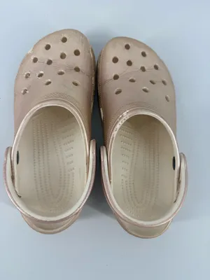 Crocs Classic Shimmer Clogs Shoes Men’s Size 5 Women’s Size 7 Champagne Rose GUC thumbnail 5