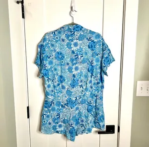 Petal and pup blue floral romper thumbnail 6